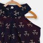 Ahalyaa Navy Printed Chanderi Silk Kids Kurta With Pant For Girls | Swadesiicart