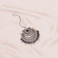 Oversized Diamond & Blue Stone Maang Tikka- Ruby Raang | Swadesiicart