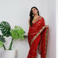 Vamsee Aaradhna Red Georgette Saree - Swadesiicart