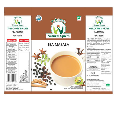 Welcome’s Natural Spices Tea Masala Powder - Swadesiicart
