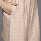 Ahalyaa Women's Traditional wear Kurta Set - Tan | Swadesiicart