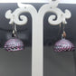 Terracotta Hanging Jhumkas-Silver Pink