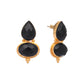 Nuyug 22K Gold Plated Black Embrace Earrings | Swadesiicart