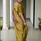 Vishnu Weaves Women's Pista Soft Tussar Silk Printed Saree with Blouse - Swadesiicart