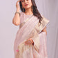 Shree Shyam Fashion Organza Peach Saree