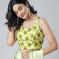 Vastranavya Mint Green Freehand Floral Print Ready to Wear Saree | Swadesiicart