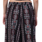PAVONINE Black Color Printed Crop Top And Flared Palazzo Set For Girls & Women - Swadesiicart