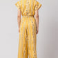 PAVONINE Mustard Color Printed Crop Top And Flared Palazzo Set For Girls & Women - Swadesiicart