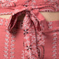 PAVONINE Peach Color Printed Crop Top And Flared Palazzo Set For Girls & Women - Swadesiicart