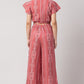 PAVONINE Peach Color Printed Crop Top And Flared Palazzo Set For Girls & Women - Swadesiicart