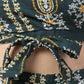 PAVONINE Bottle Green Color Printed Crop Top And Flared Palazzo Set For Girls & Women - Swadesiicart