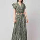 PAVONINE Pista Green Color Printed Crop Top And Flared Palazzo Set For Girls & Women - Swadesiicart