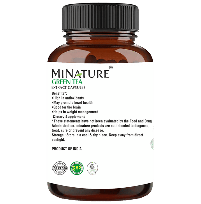 Minature Green Tea Extract Capsules | Swadesiicart