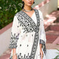Anaita White Chinon Readymade Sharara Suit with Embroidery Work