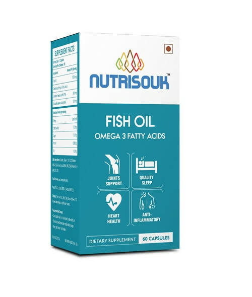 Nutrisouk Fish Oil Omega 3 Fatty Acid Capsules - Swadesiicart