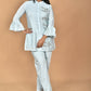 Morchari Women Hand Embroidery Co-Ords-Light Blue - Swadesiicart