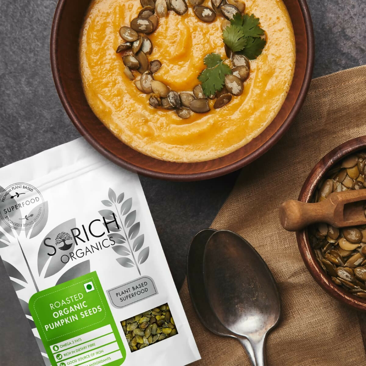 Sorich Organics Roasted Pumpkin Seeds | Swadesiicart