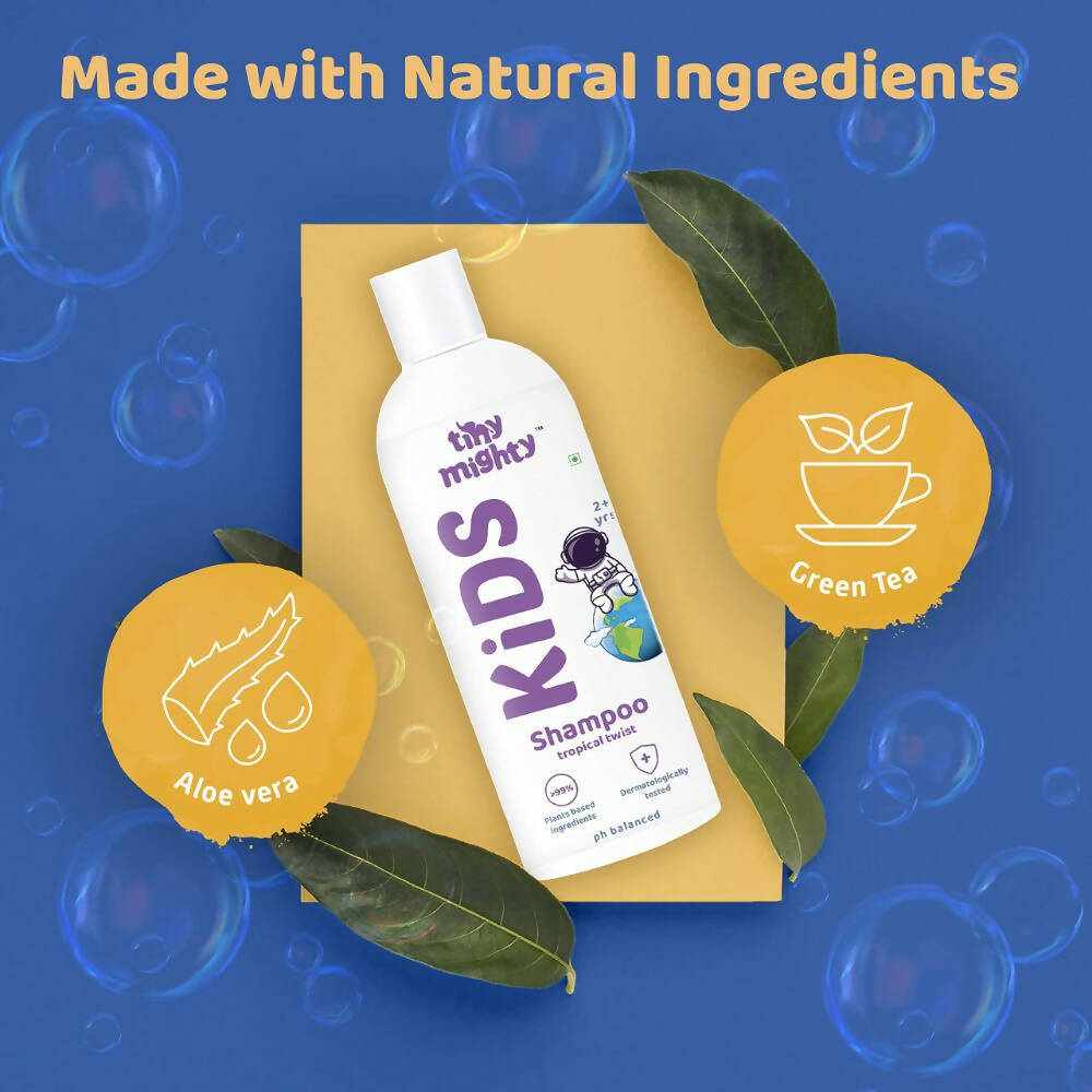 Tiny Mighty Kids Shampoo And Hair Oil Combo For Sensitive Skin - Swadesiicart