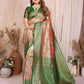 Aastha Fashion Red Banarasi Tissue Silk Weaving Saree