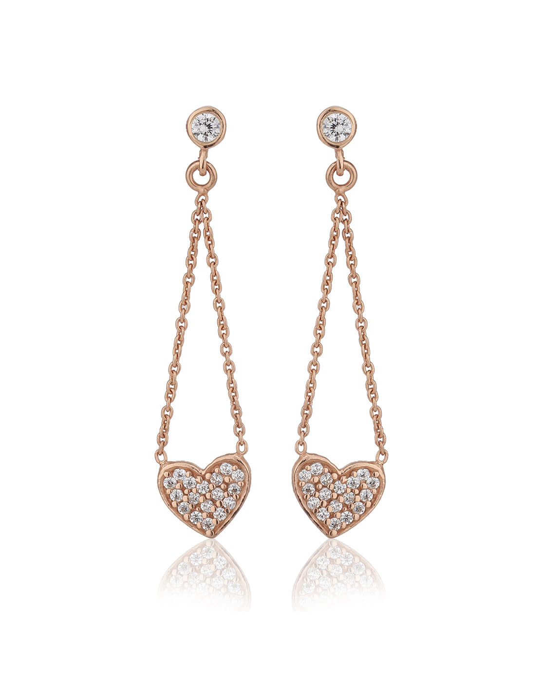 Gold-Polished With Pink Beaded Leaf Drop Earring For Women - Wahe Jewels - Swadesiicart