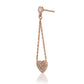 Gold-Polished With Pink Beaded Leaf Drop Earring For Women - Wahe Jewels - Swadesiicart