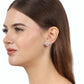 Rhodium Plated Teardrop Drop Earring With Dangling Pearl For Women - Wahe Jewels - Swadesiicart