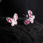 Rhodium Plated Butterfly Cz Stud Earring For Women - Wahe Jewels - Swadesiicart