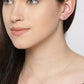 Premium Jewellery - Rose Gold Toned Cz Studded Rose Gold-Polished Contemporary Handcrafted Drop Earrings - Wahe Jewels - Swadesiicart