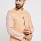 Ethnic India Pink Bundi Men's Jacket Abstract Blended | Swadesiicart