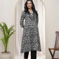 Vaasvablack Floral Cotton Printed Gathered Kurti With Pant | Swadesiicart