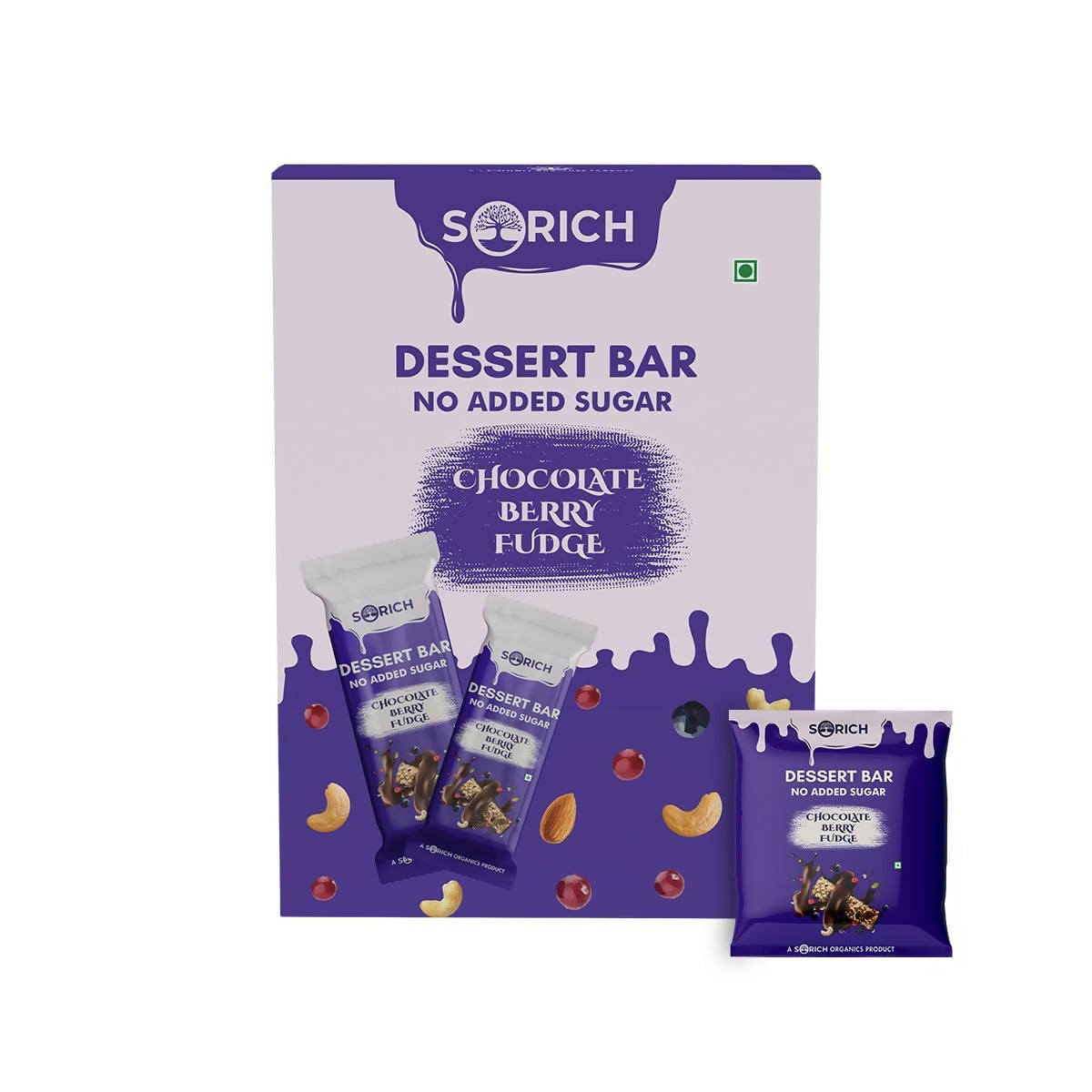 Sorich Organics Dessert Protein Mini Bars Chocolate Berry Fudge | Swadesiicart