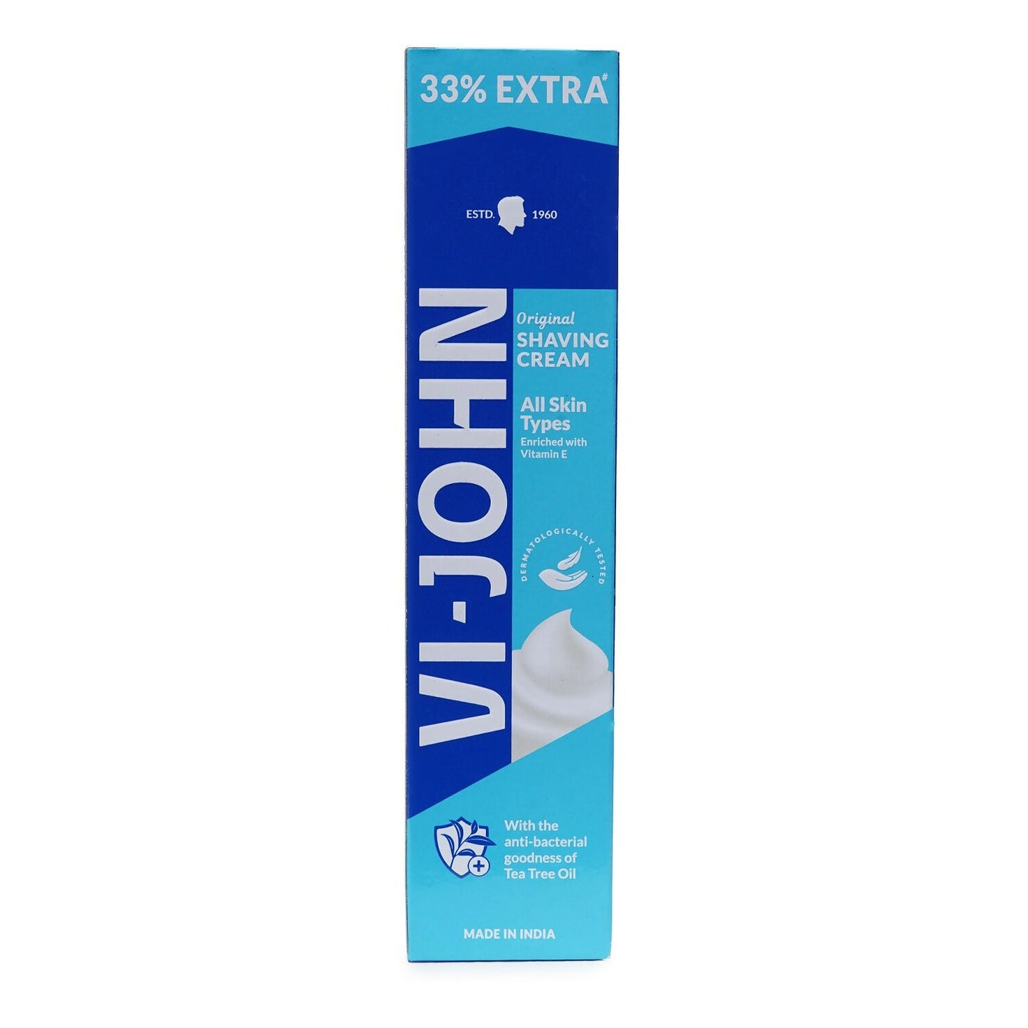 VI-JOHN Dermatologically Tested Vitamin-E enriched Anti Bacterial All Skin Type Shaving Cream | Swadesiicart