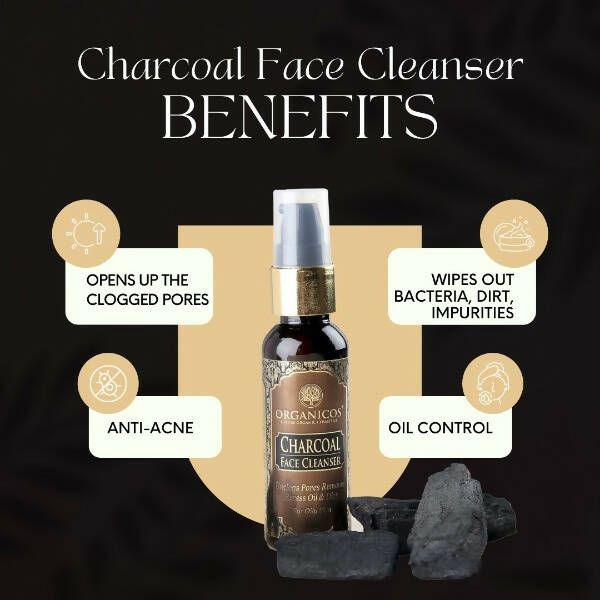 Organicos Charcoal Face Cleanser - Swadesiicart