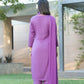 BulBul Meher Purple Rayon Kurta Set with Dupatta - Swadesiicart