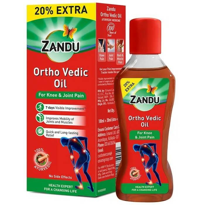 Zandu Ortho Vedic Knee & Joint Pain Oil - Swadesiicart