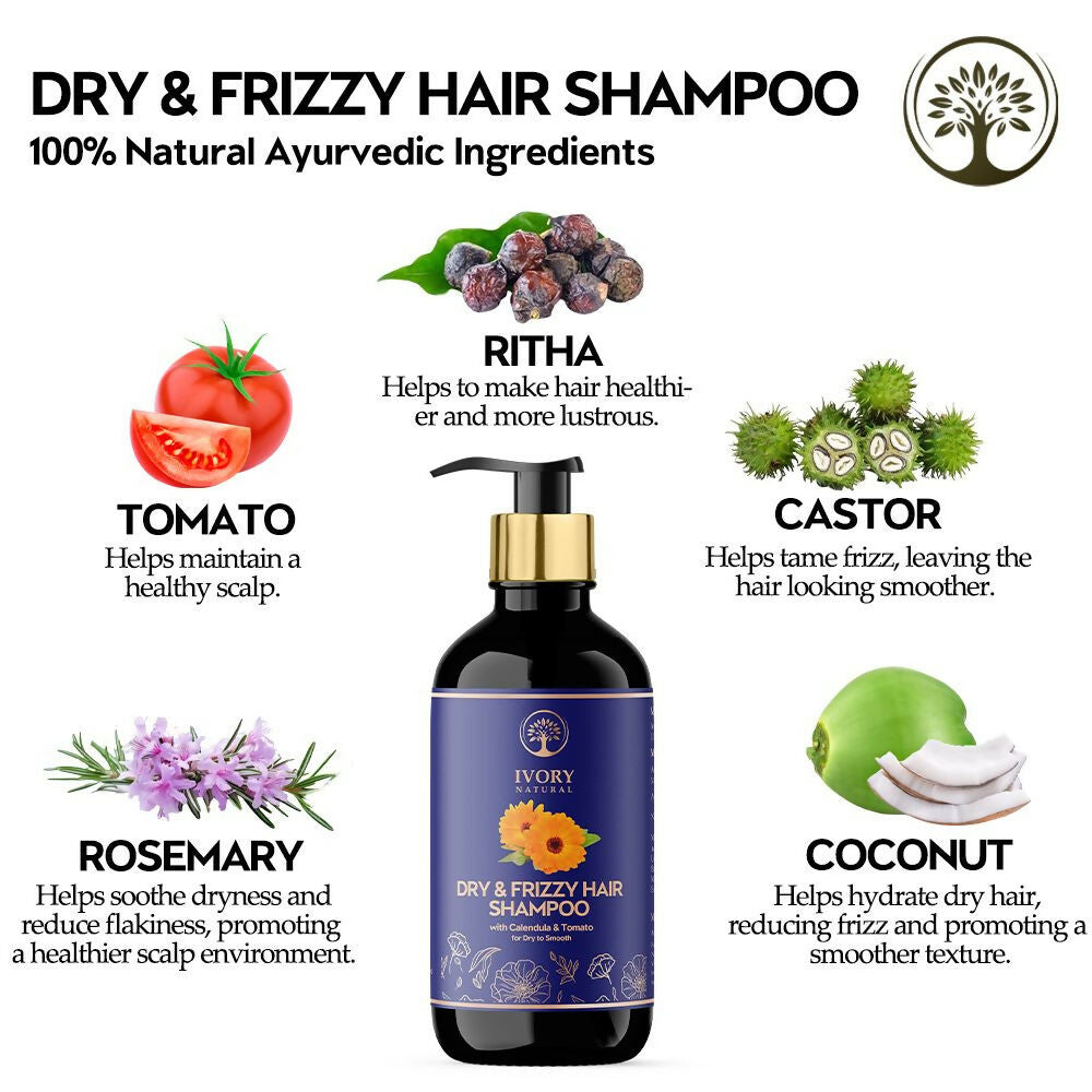 Ivory Natural Dry Rough Hair Shampoo For Dry, Frizzy, Unmanaged Hair | Swadesiicart
