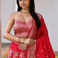 Joban Fashion Fuchsia Soft Pure Handloom Banarasi Silk Lehenga | Swadesiicart