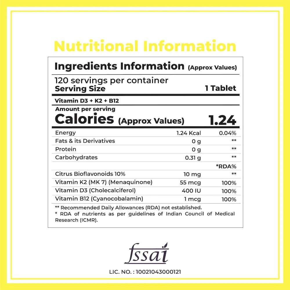 Boldfit Vitamin D3 Tablets - Swadesiicart