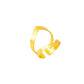NVR Women Gold-Polished Adjustable Finger Ring | Swadesiicart
