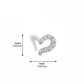 925 Sterling Silver Rhodium Plated With Cz Drop Heart Stud Earring For Women - Wahe Jewels - Swadesiicart