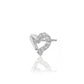 925 Sterling Silver Rhodium Plated With Cz Drop Heart Stud Earring For Women - Wahe Jewels - Swadesiicart