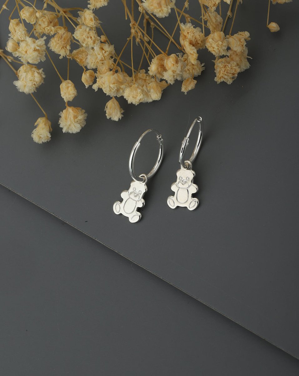 925 Sterling Silver Rhodium Plated Stud Earring For Women - Wahe Jewels - Swadesiicart