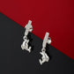 925 Sterling Silver Rhodium Plated With Leaf Drop Earring - Wahe Jewels - Swadesiicart