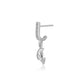 925 Sterling Silver Rhodium Plated With Leaf Drop Earring - Wahe Jewels - Swadesiicart