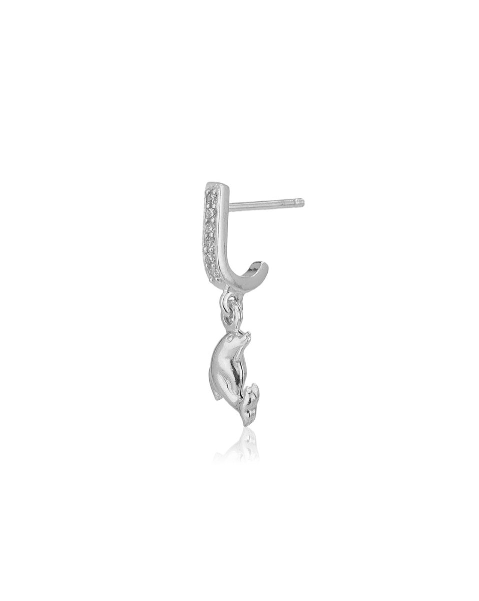 925 Sterling Silver Rhodium Plated With Leaf Drop Earring - Wahe Jewels - Swadesiicart