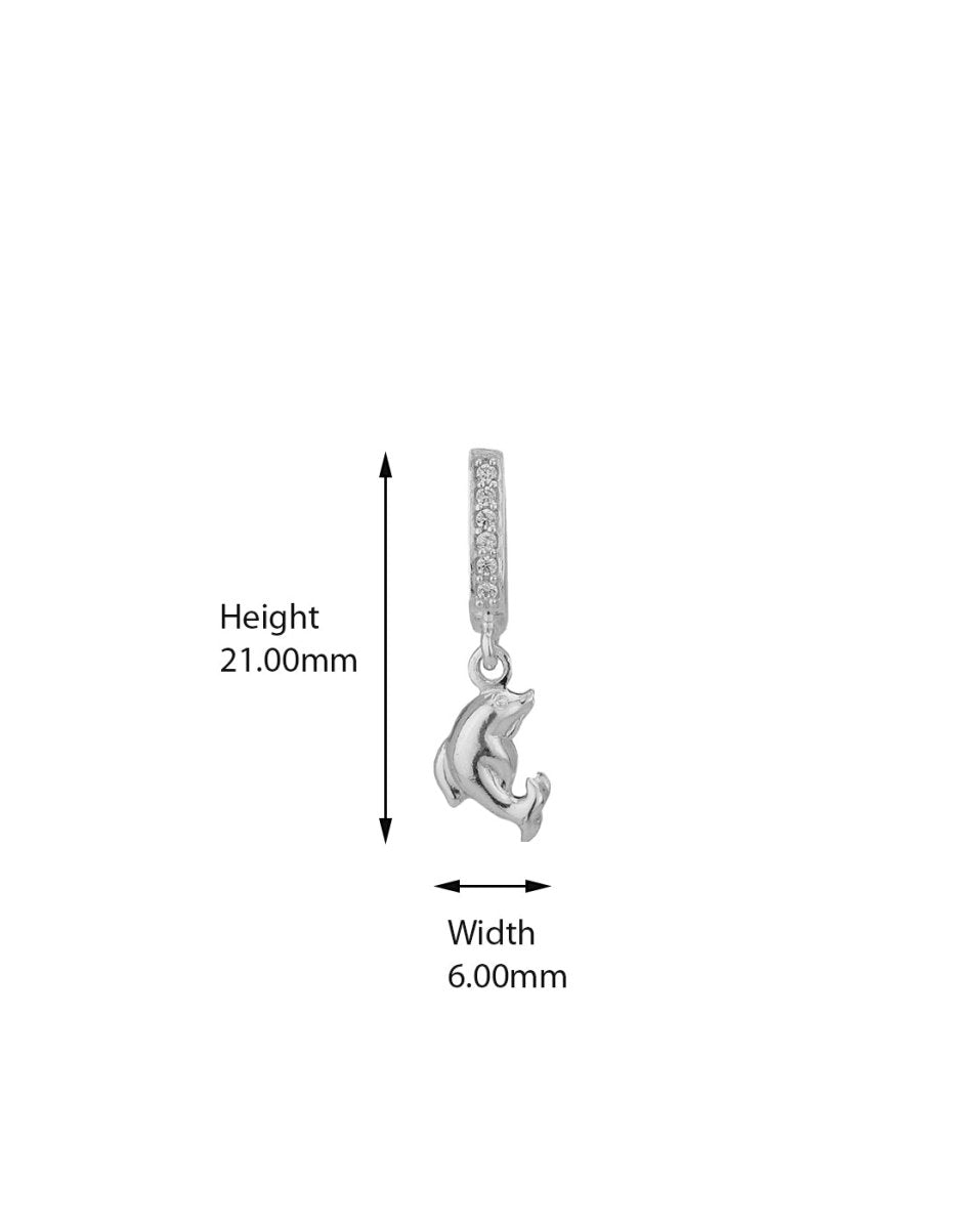 925 Sterling Silver Rhodium Plated With Leaf Drop Earring - Wahe Jewels - Swadesiicart