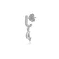 925 Sterling Silver Rhodium Plated With Leaf Drop Earring - Wahe Jewels - Swadesiicart