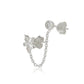 Premium Jewellery - Silver Toned Cz Studded Rhodium - Plated Contemporary Handcrafted Drop Earrings - Wahe Jewels - Swadesiicart