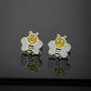 925 Sterling Silver Rhodium Plated Cz Heart Drop Earring For Women - Wahe Jewels - Swadesiicart