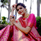 Partywear Designer Pink Banarasi Silk Fancy Saree - Starwalk | Swadesiicart